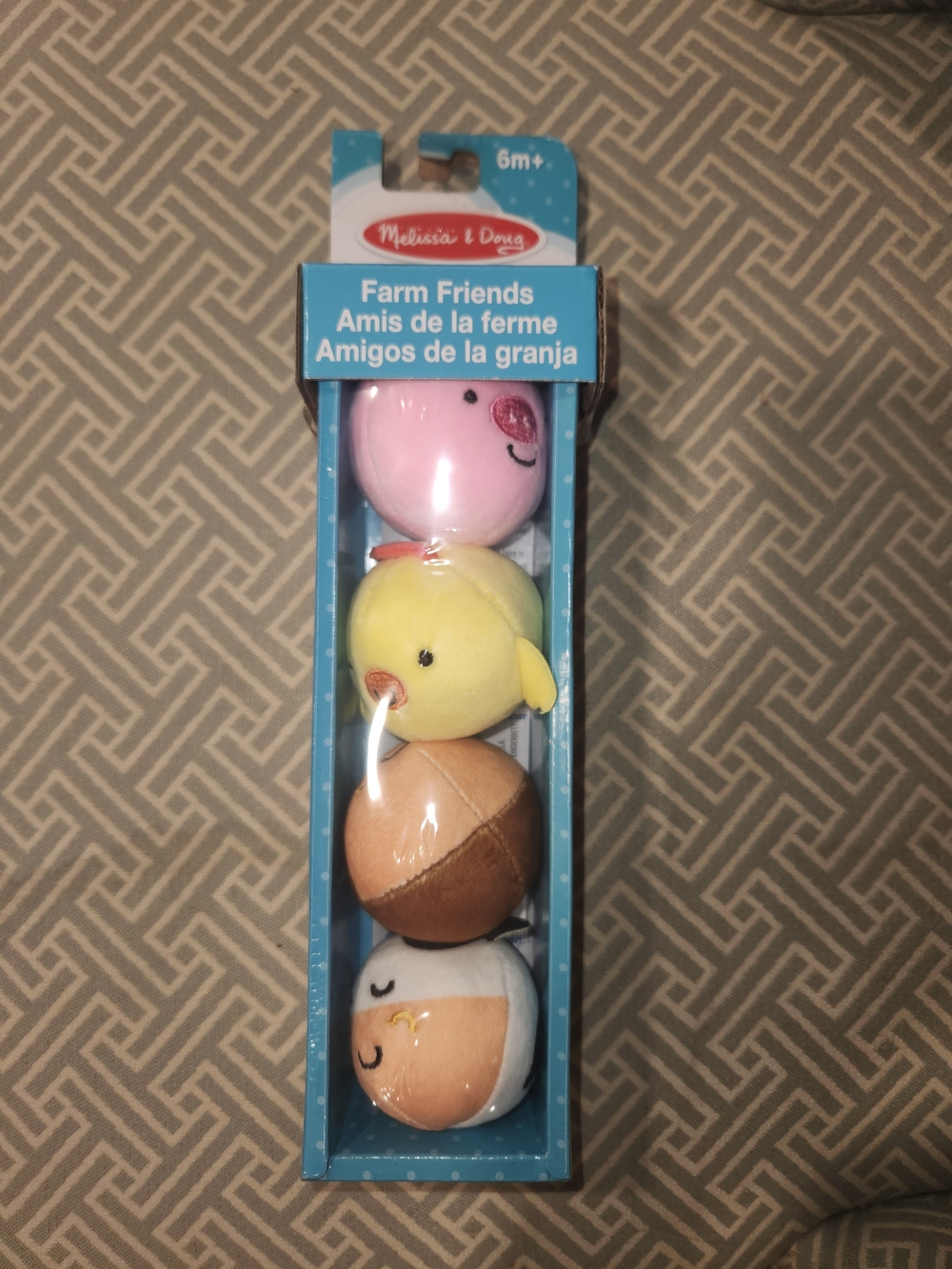 Melissa & Doug Farm Friends Soft Baby Balls Set of 4 New